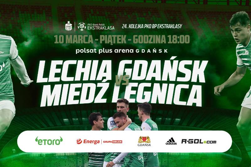 Wydarzenie: Mecz Lechia Gdańsk - Miedź Legnica, Kiedy? 2023-03-10 18:00, Gdzie? Pokoleń Lechii Gdańsk 1