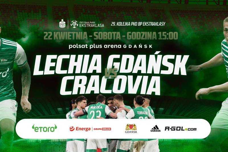 Wydarzenie: Mecz Lechia Gdańsk - Cracovia, Kiedy? 2023-04-22 15:00, Gdzie? Pokoleń Lechii Gdańsk 1